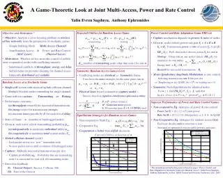 A Game-Theoretic Look at Joint Multi-Access, Power and Rate Control