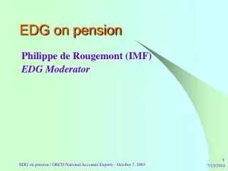 EDG on pension