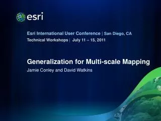 Generalization for Multi-scale Mapping