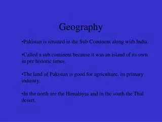 geography