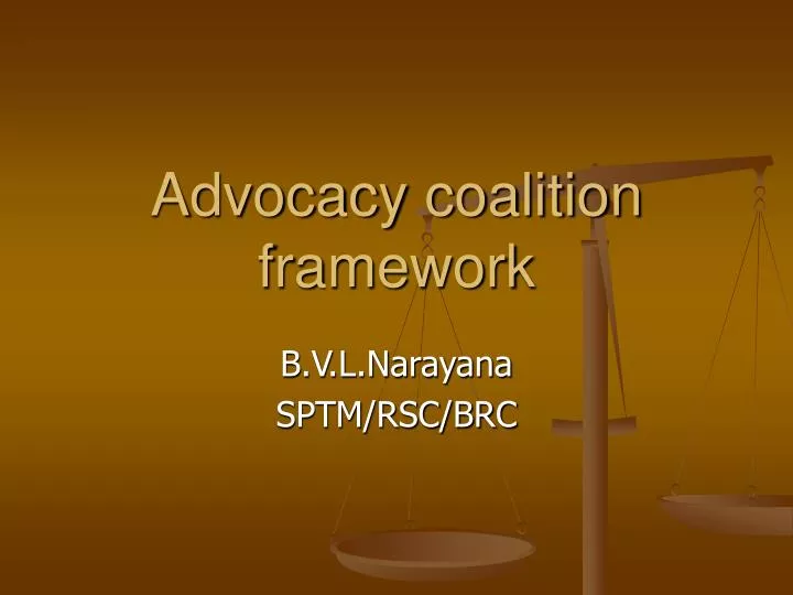 advocacy coalition framework