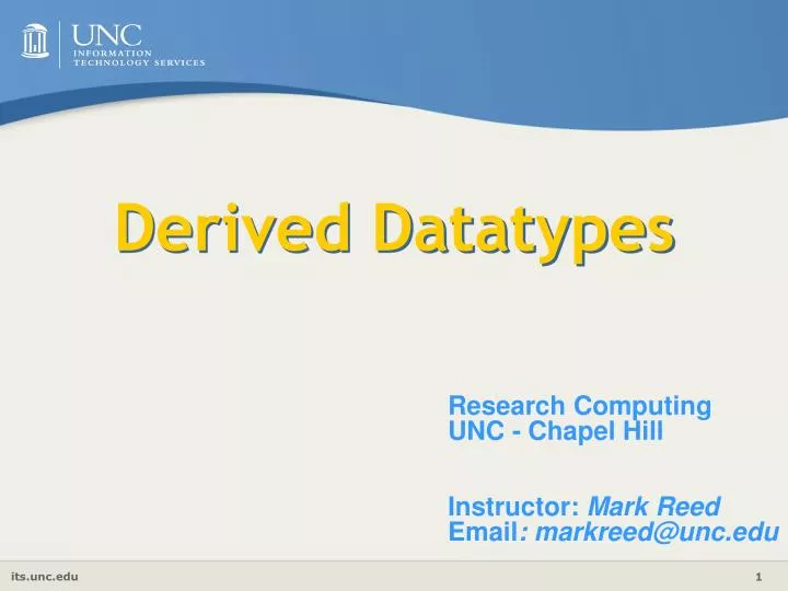 derived datatypes