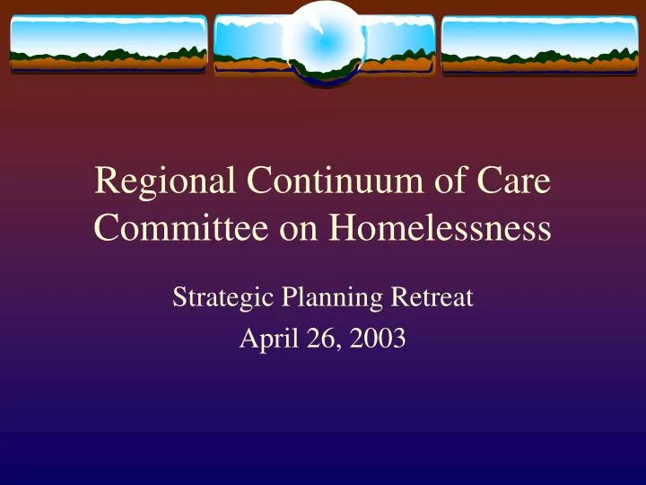 regional continuum of care committee on homelessness