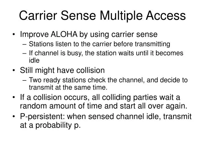 carrier sense multiple access
