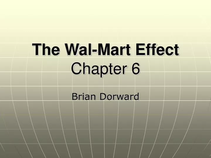 the wal mart effect chapter 6