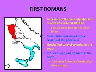FIRST ROMANS