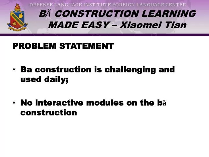 b construction learning made easy xiaomei tian