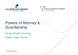 Powers of Attorney &amp; Guardianship