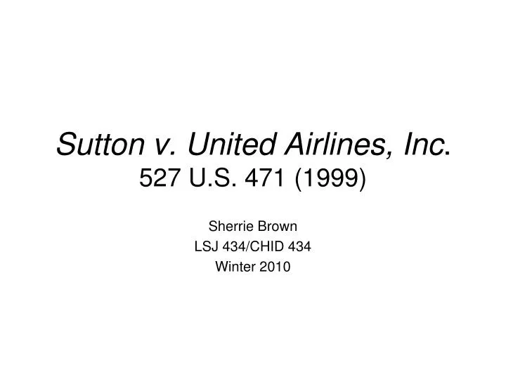 sutton v united airlines inc 527 u s 471 1999