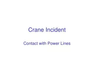Crane Incident