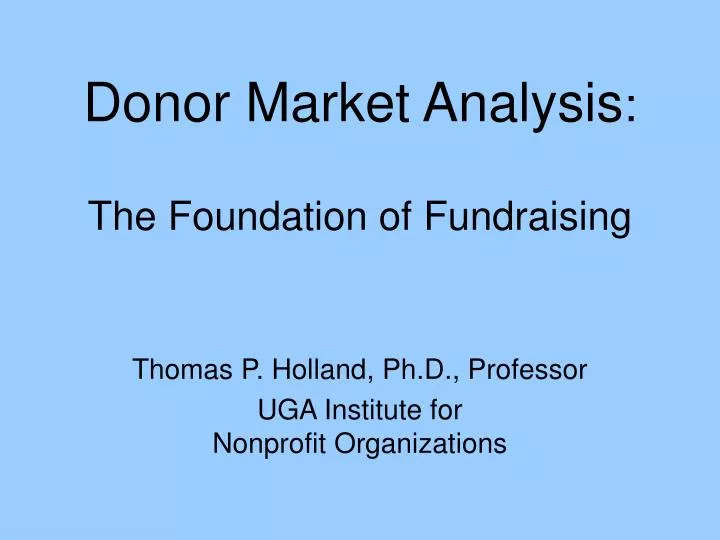 donor market analysis the foundation of fundraising