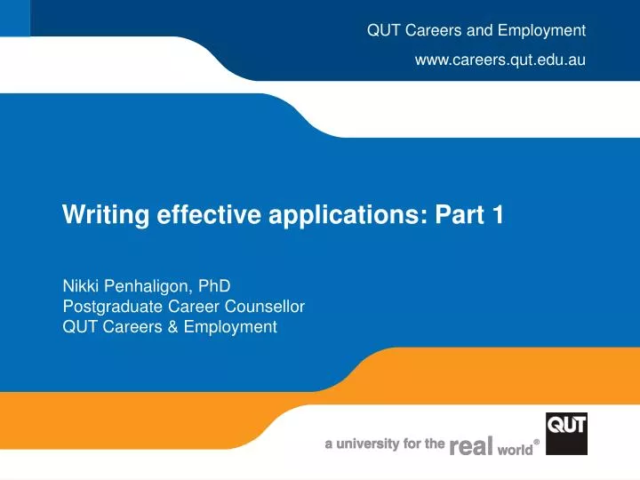 writing effective applications part 1
