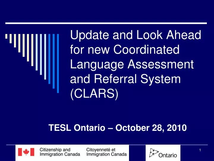 update and look ahead for new coordinated language assessment and referral system clars