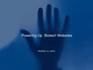 Powering Up Biotech Websites