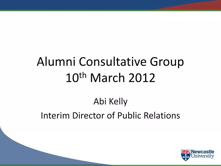 alumni consultative group 10 th march 2012