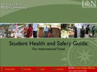 Student Health and Safety Guide: For International Travel