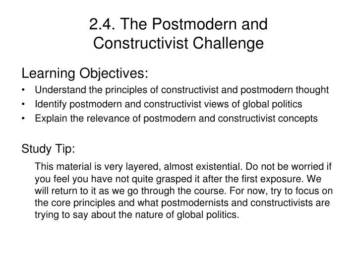 2 4 the postmodern and constructivist challenge