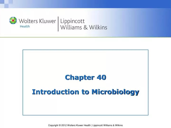 chapter 40 introduction to microbiology