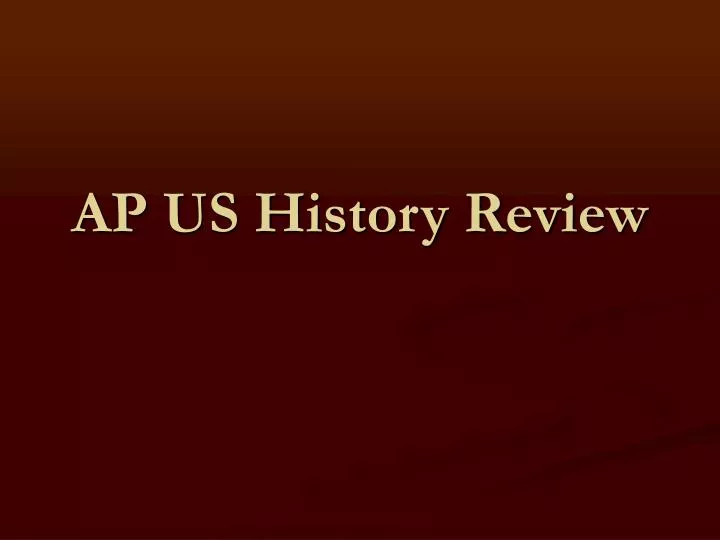 ap us history review