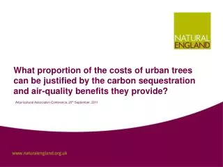What proportion of the costs of urban trees can be justified by the carbon sequestration and air-quality benefits they p