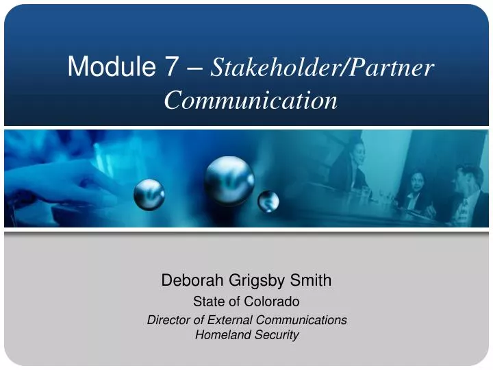module 7 stakeholder partner communication