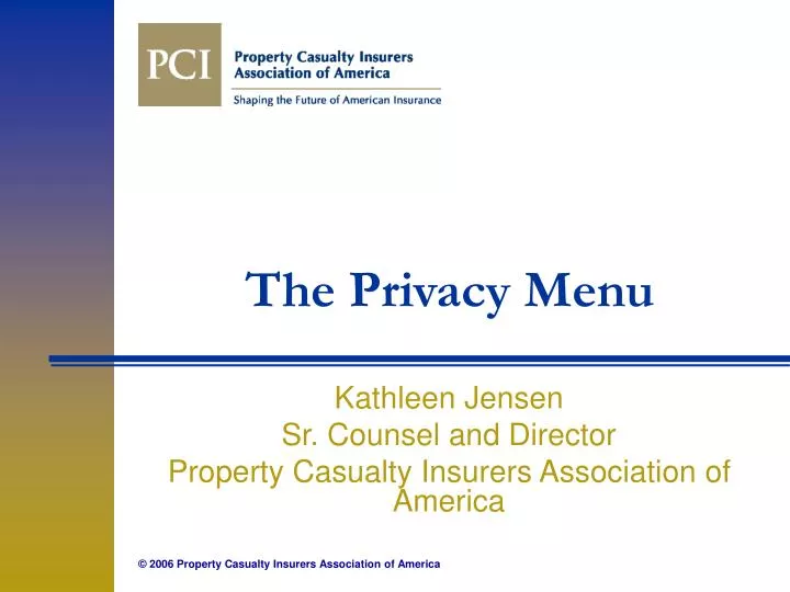 the privacy menu