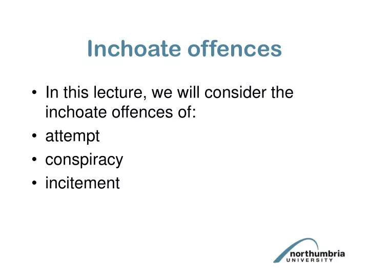 inchoate offences