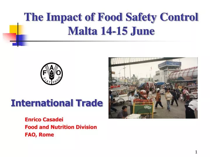 the impact of food safety control malta 14 15 june
