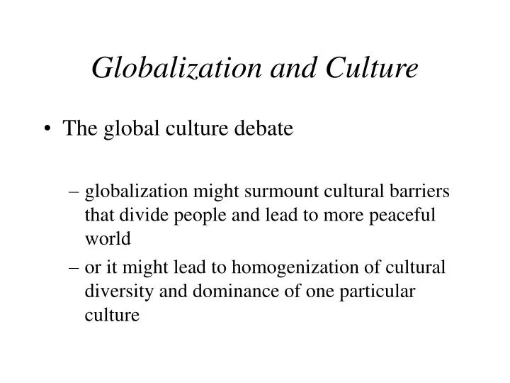 globalization and culture