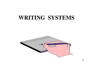 WRITING SYSTEMS