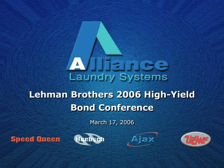 lehman brothers 2006 high yield bond conference