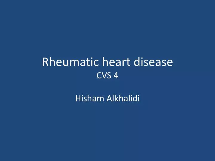 rheumatic heart disease cvs 4