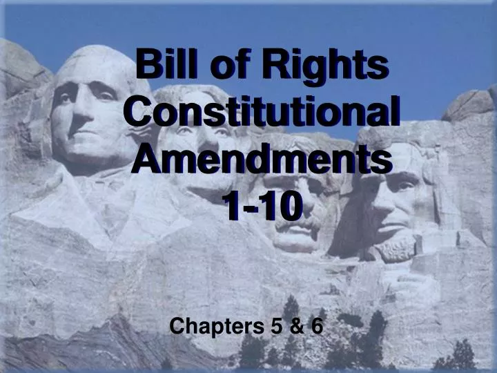 bill of rights constitutional amendments 1 10