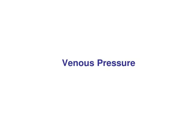 venous pressure