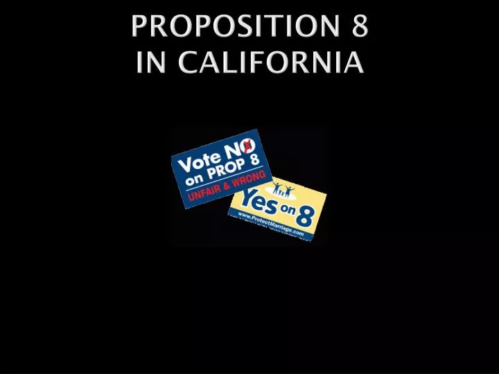 proposition 8 in california