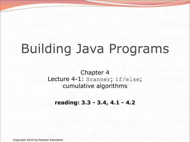 building java programs