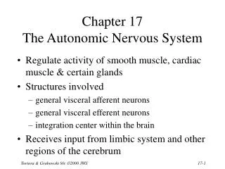Chapter 17 The Autonomic Nervous System