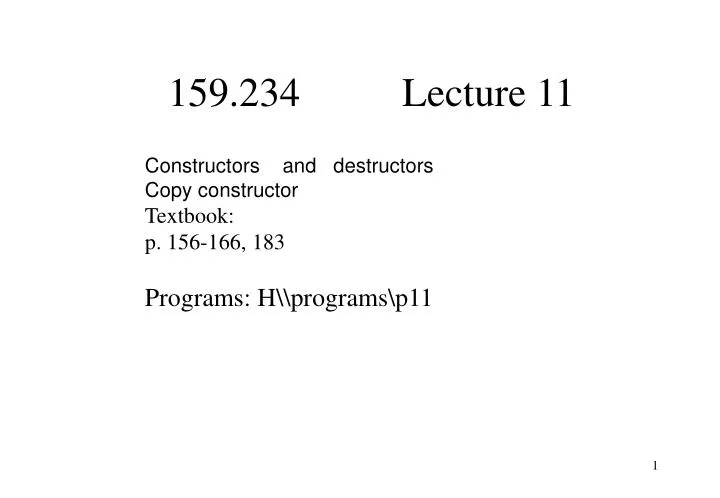 159 234 lecture 11