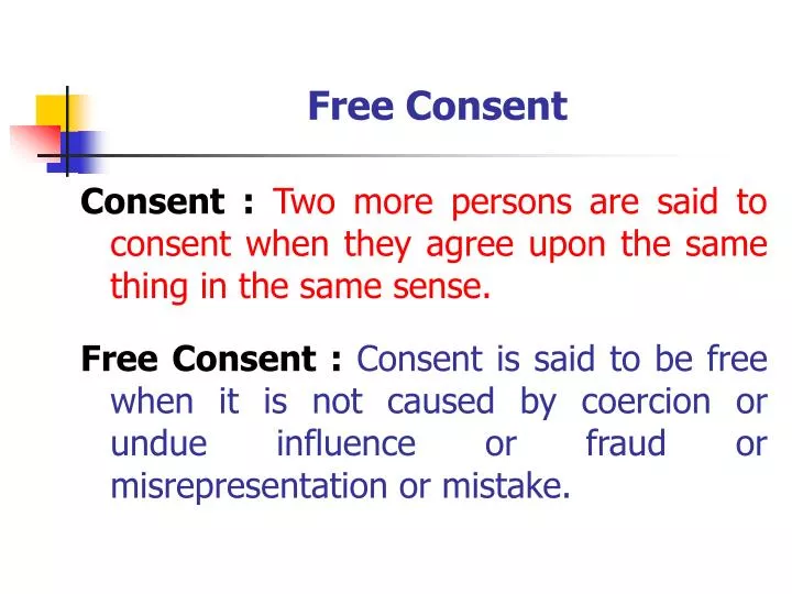 free consent