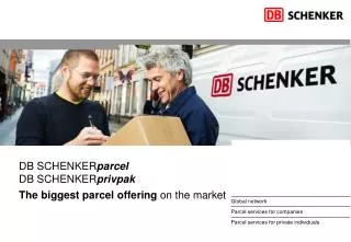 DB SCHENKER parcel DB SCHENKER privpak The biggest parcel offering on the market