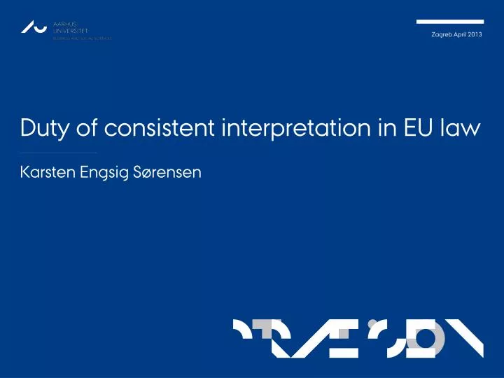 duty of consistent interpretation in eu law