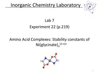 Inorganic Chemistry Laboratory