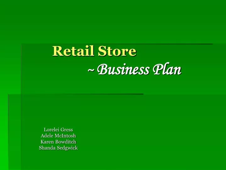 store business plan definition