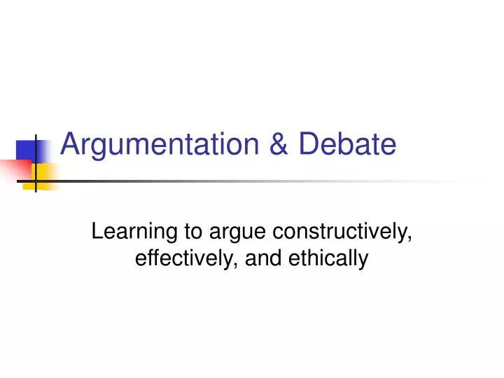 argumentation debate
