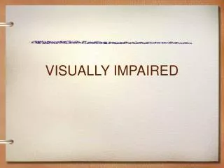 VISUALLY IMPAIRED