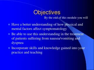 Objectives