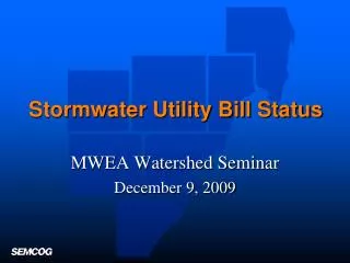 Stormwater Utility Bill Status