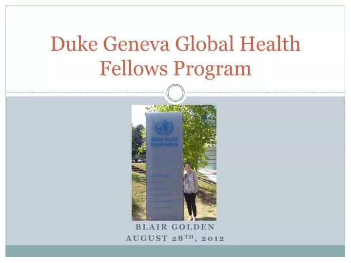 duke geneva global health fellows program