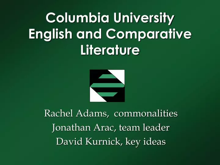 columbia university english and comparative literature