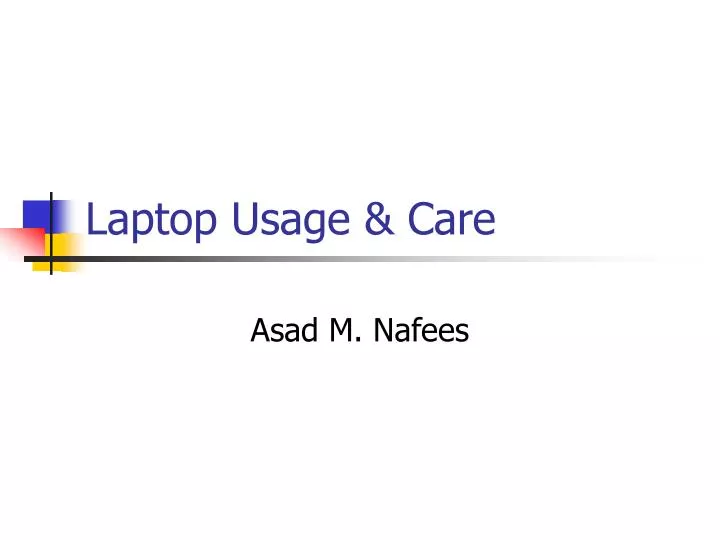 laptop usage care